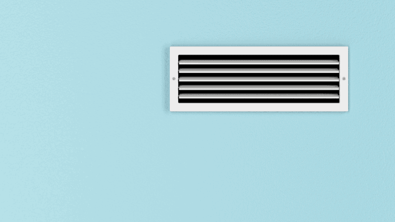 The vent in a home to the air conditioner.