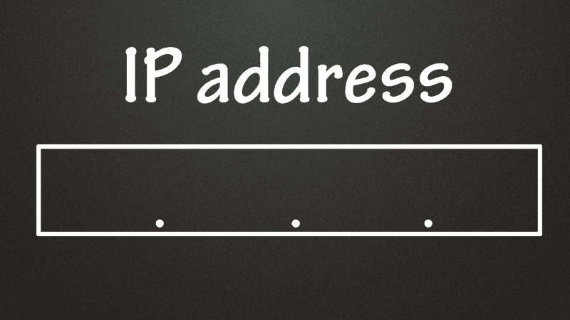 IP address blank without numbers.