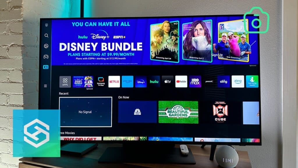 Samsung tv with camera icon