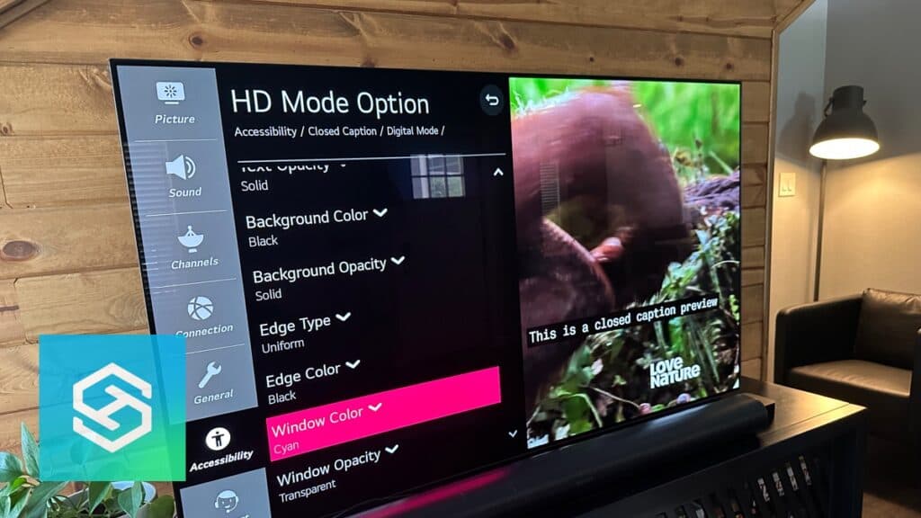 Enlarging the closed captions on lg tv