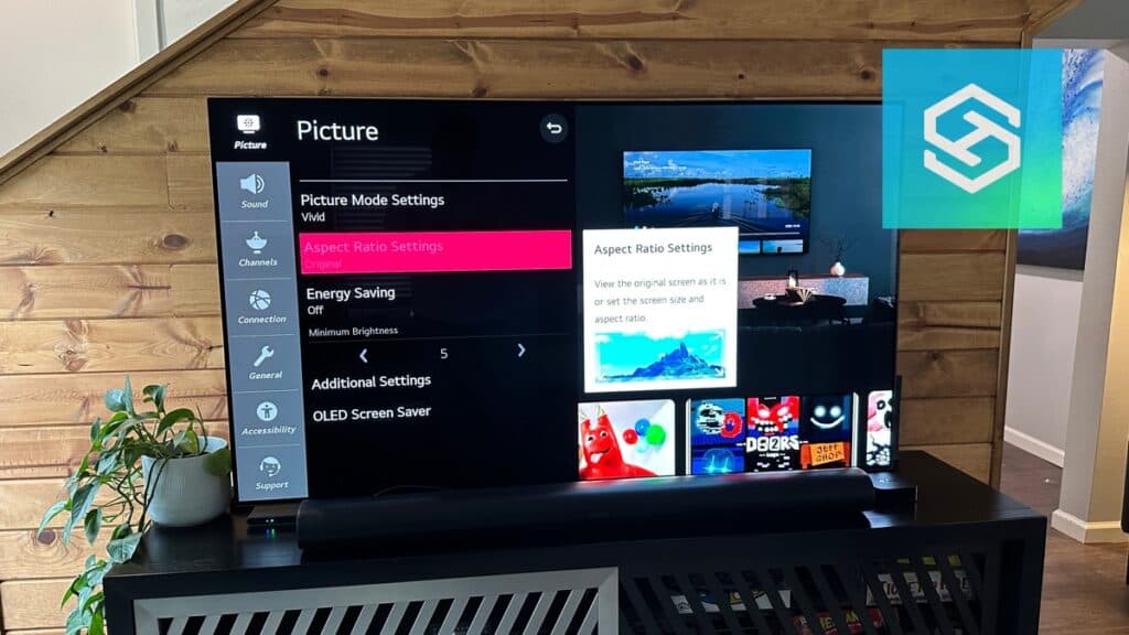Aspect Ratio settings on LG TV