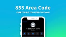 855 area code on screen