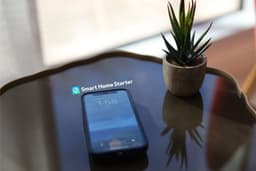 iphone next to plant