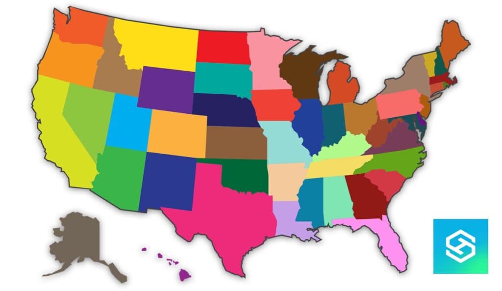 Map of the US