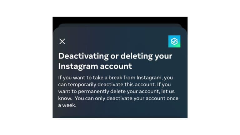 Deactivating Instagram