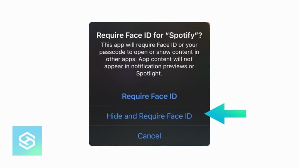 Lock or require face id for iphone