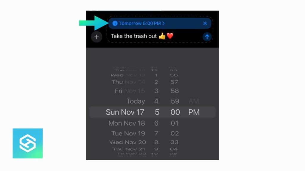 Schedule texts for later on iphone