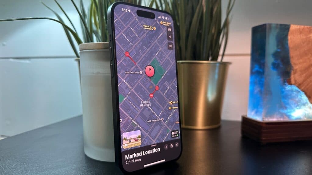 Drop pin on iphone