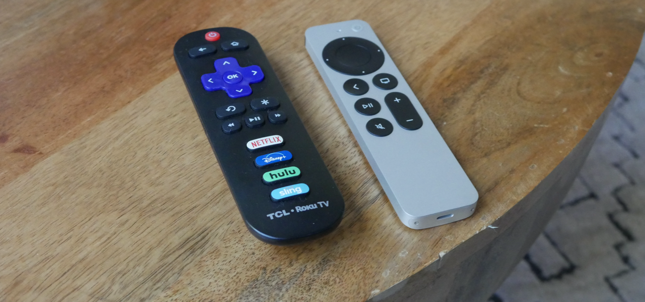 Remote controls on a coffee table