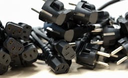 Stack of plugs for power adapter