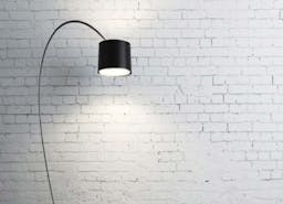 Brick wall with lamp
