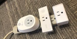 Several smart plugs lined together