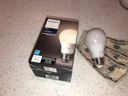 smart bulbs and packaging on table