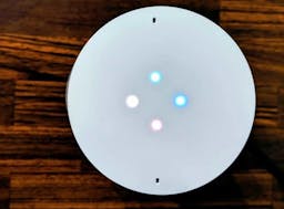 google home mini with lights on top