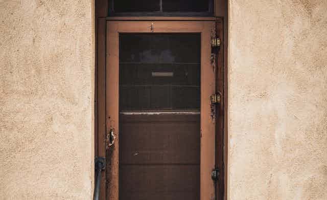 Old brown door