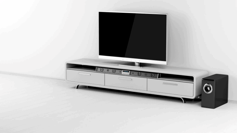smart tv with a sound bar sound system