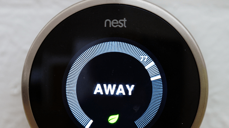 nest thermostat set on "Away Mode"
