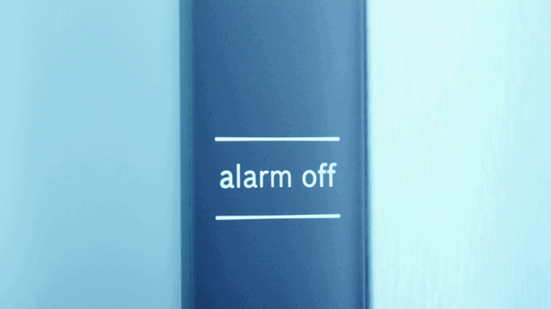 Screen that says Alarm Off