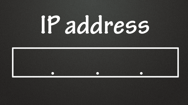 IP address blank without numbers.