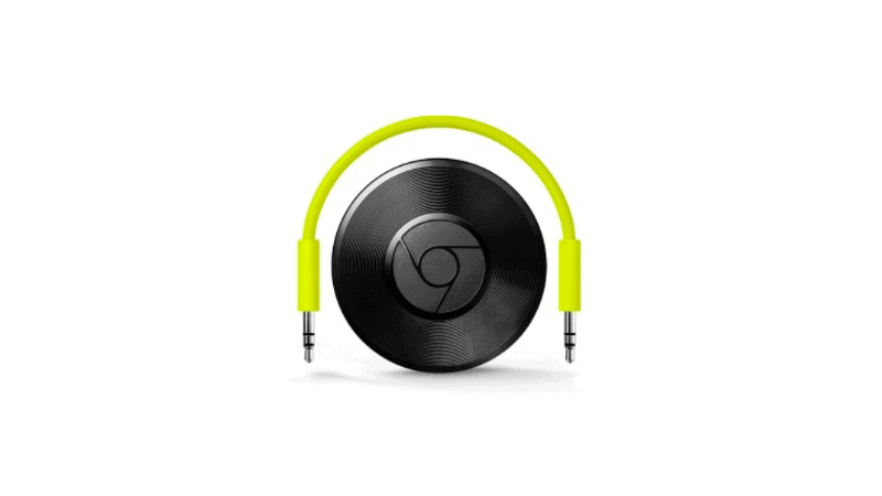 chromecast audio with yellow audio cable