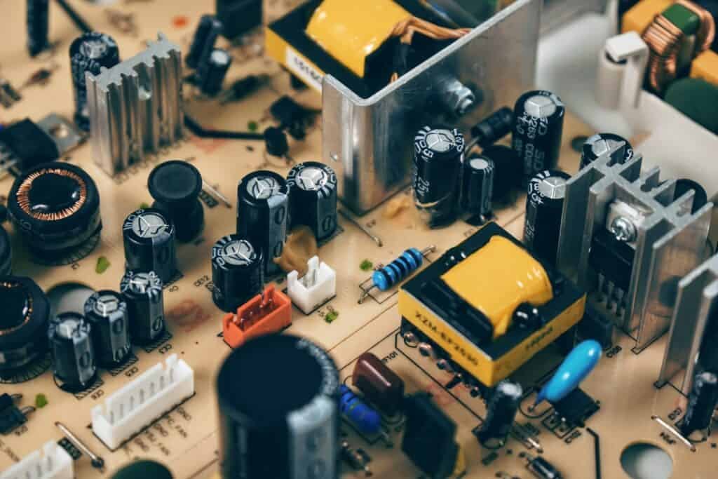 Electricity components on a electric board.