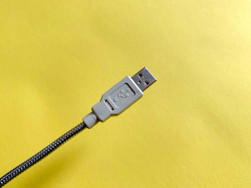 a male USB cord