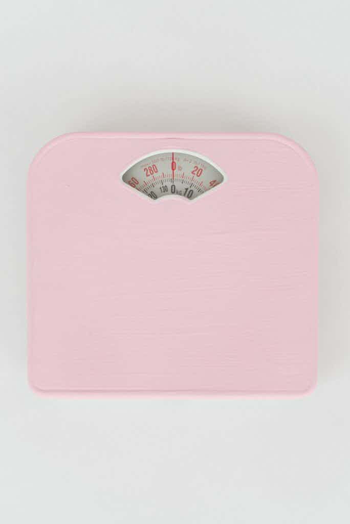 pink weight scale