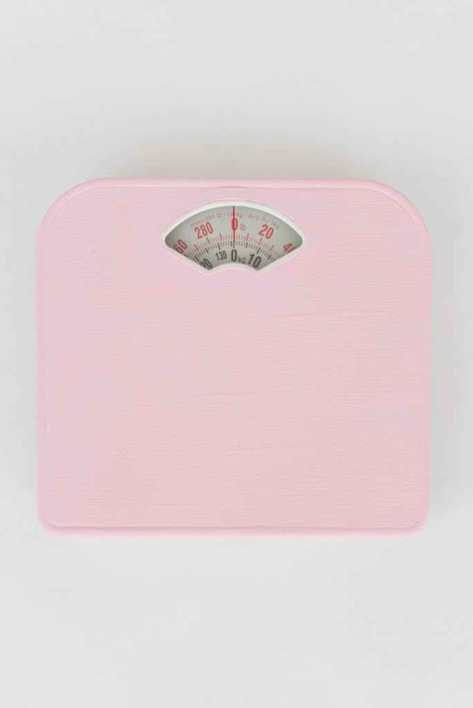 pink weight scale