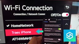 Hotspot on iPhone to LG TV