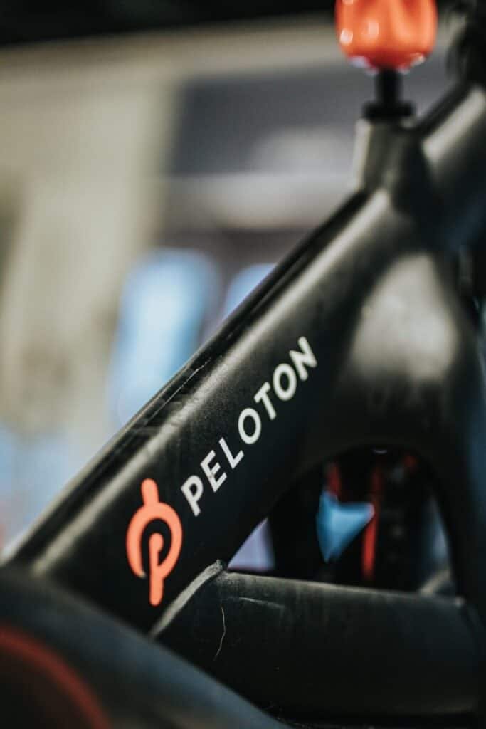 peloton logo on bike