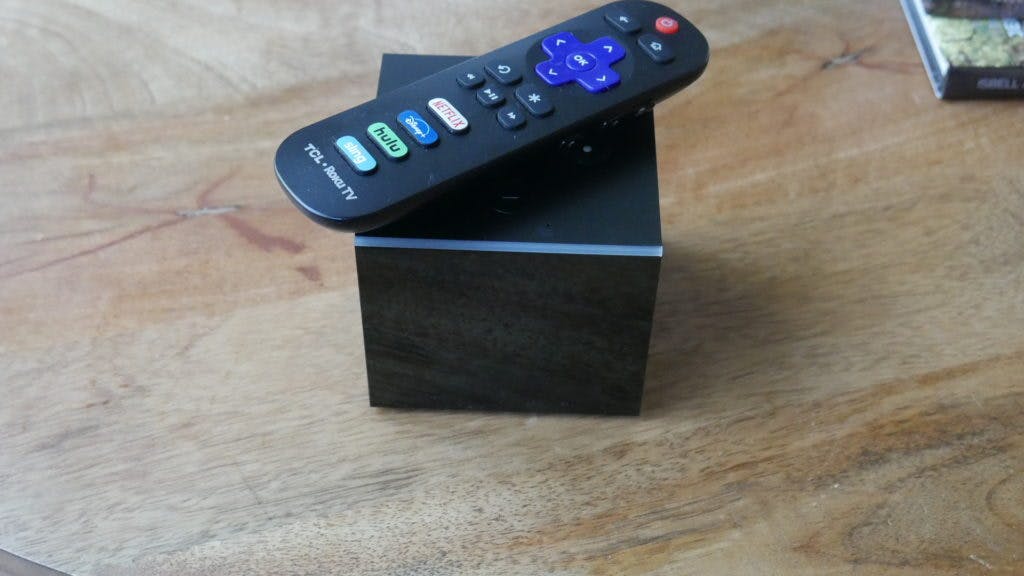 Fire tv cube on table