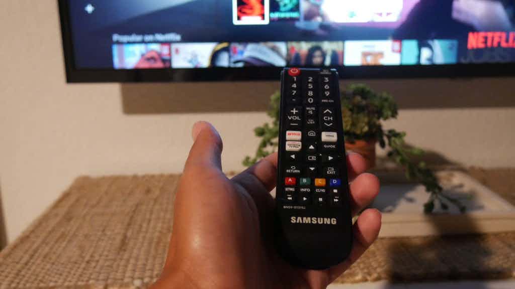 Samsung Remote Pointing at TV