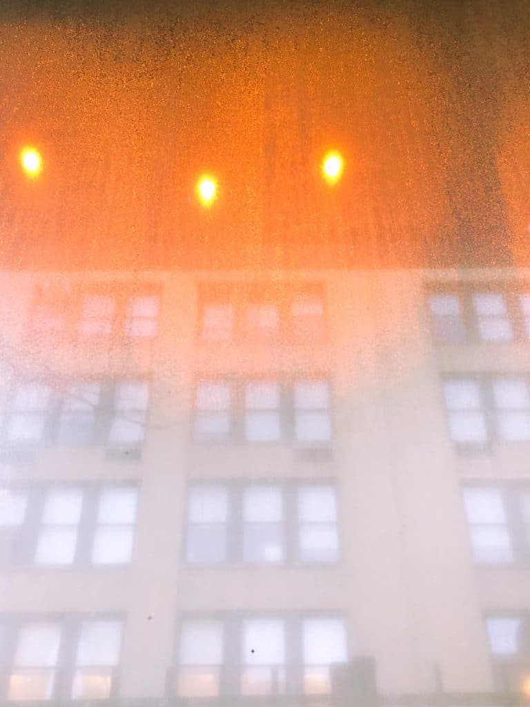 foggy picture of building