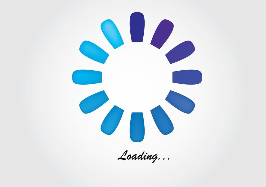 blue and purple loading symbol