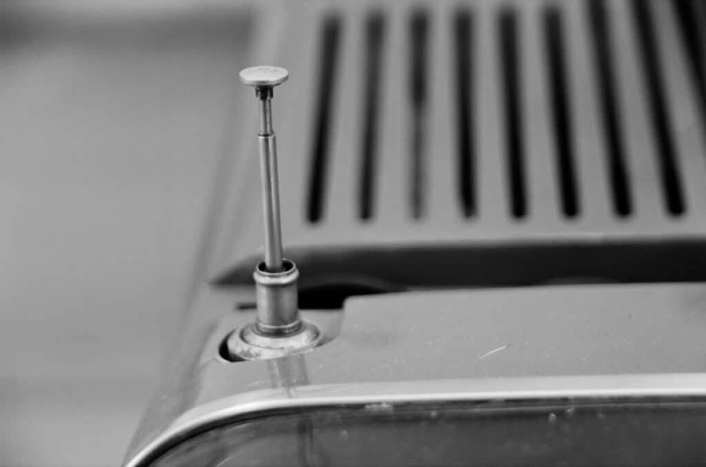 black and white tv antenna