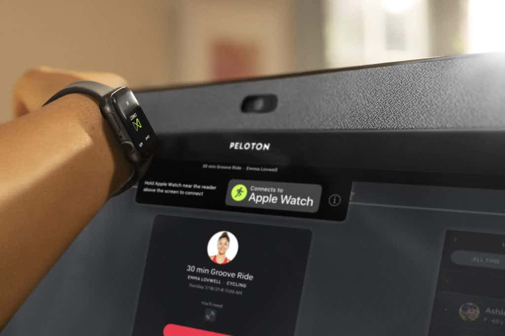 peloton screen with watch
