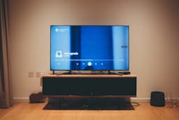 Smart TV on stand