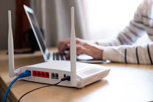 Router on table