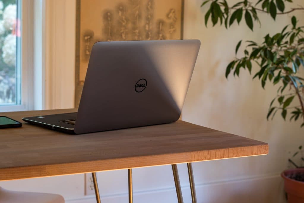 Dell laptop on a table