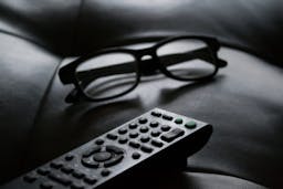 Remote with glasses