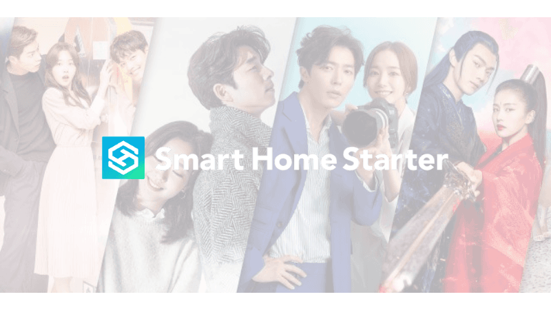 Kdrama background with Smarthomestarter logo