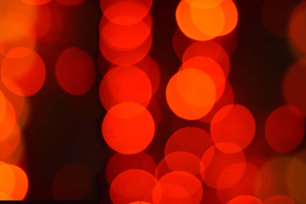 red lights out of focus