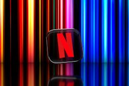 Netflix icon on lit background