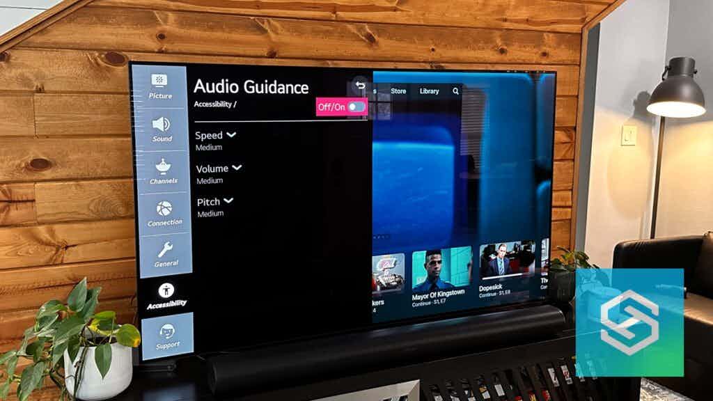 Turn off audio guidance on LG TV