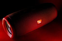 JBL speaker in red light