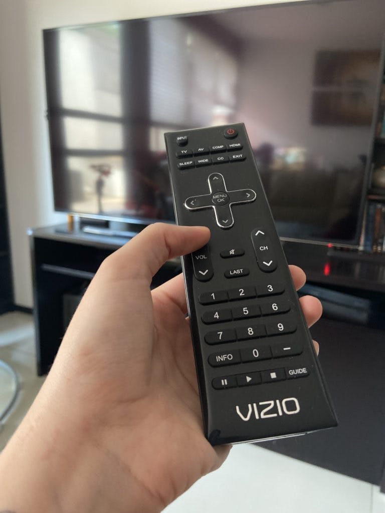 Raising the volume n a Vizio TV with the remote