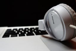 Sony Headphones on a macbook