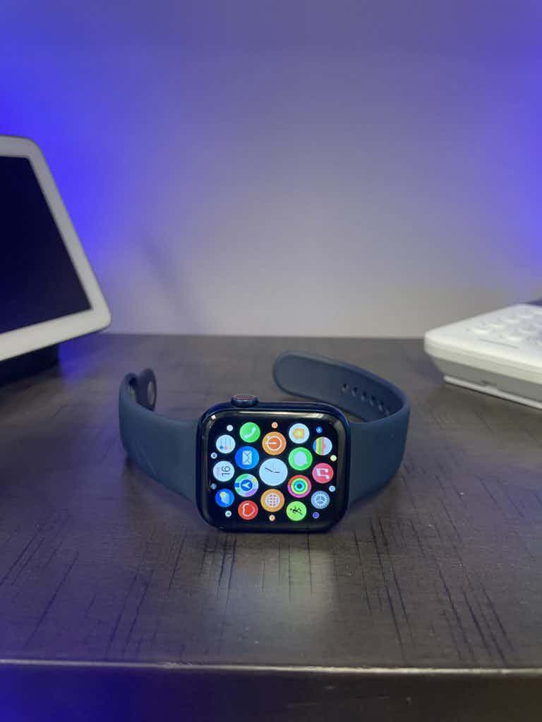 Apple Watch Lit Up on Shelf