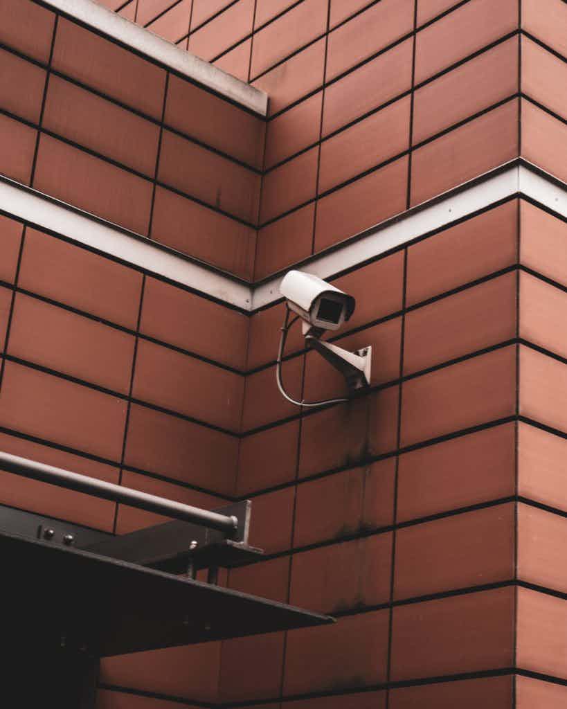 Security camera outside building