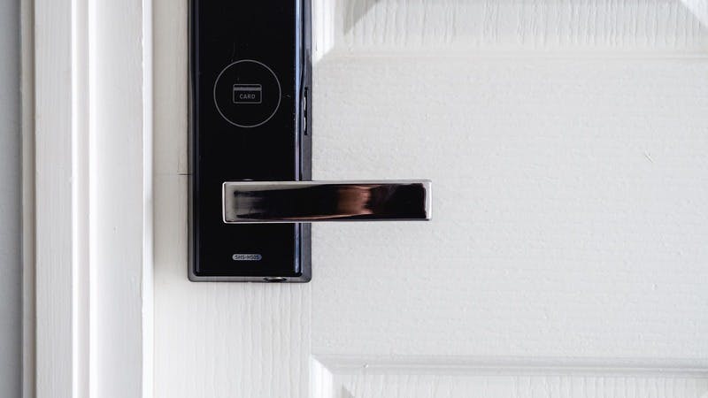 Door with smart lock